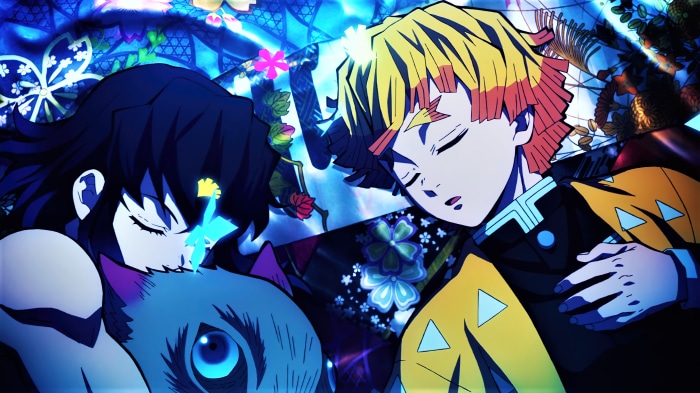 Zenitsu and Inosuke from Demon Slayer