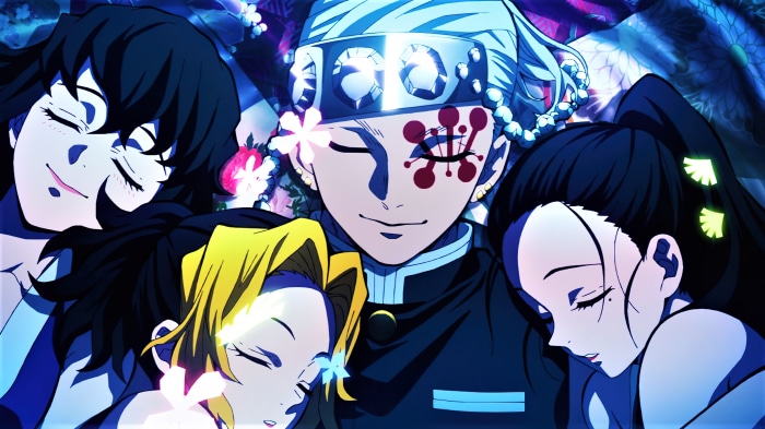 Tengen Uzui and his wives from Demon Slayer 4K