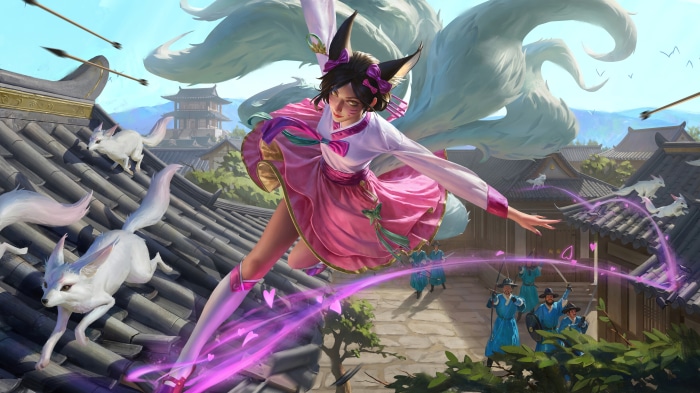 Ahri from League of Legends in Dynasty Skin