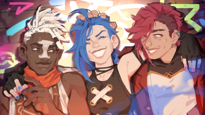 Ekko, Jinx, and Vi from Arcane 4K