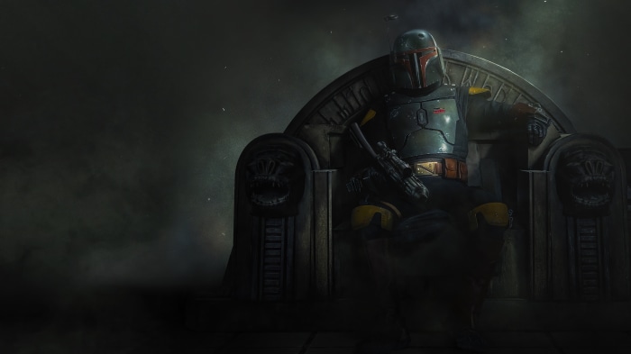 Boba Fett on a throne from The Book of Boba Fett 4K