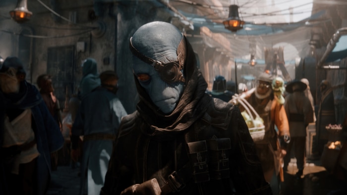 Blue alien with goggles in Star Wars Eclipse 4K