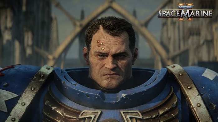 Space Marine 2 character in 4K