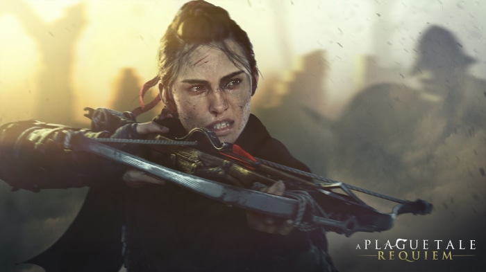 Amicia de Rune from A Plague Tale: Requiem with a crossbow
