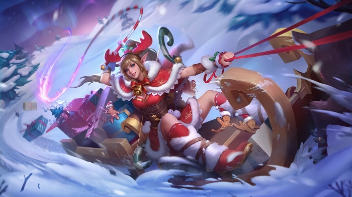 Miya from Mobile Legends in Christmas Carnival 4K