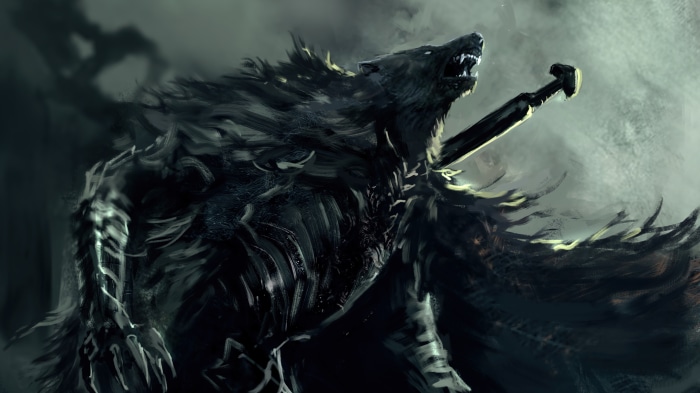 Elden Ring wolf warrior with sword 4K