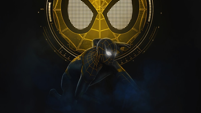 Spider-Man in Black and Gold Suit 4K