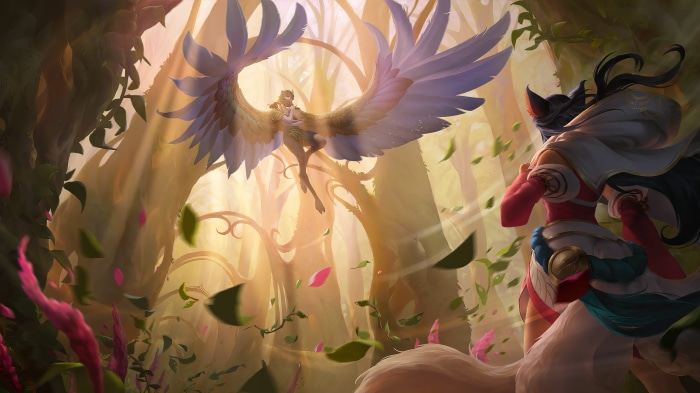 Ahri and the Windsinger from Legends of Runeterra 4K