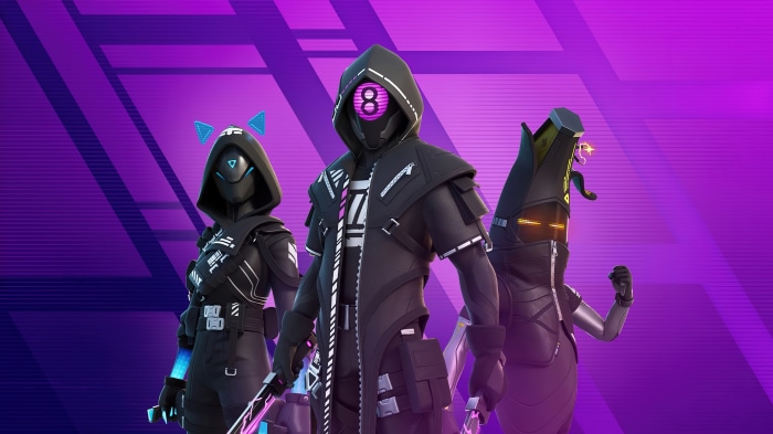 Fortnite characters with futuristic outfits