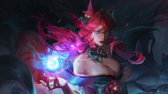 Ahri from League of Legends Spirit Blossom 4K