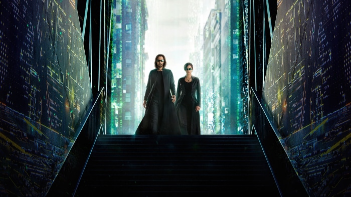 Neo and Trinity from The Matrix Resurrections 4K