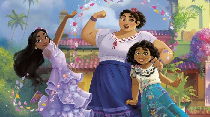 Encanto characters in a colorful scene