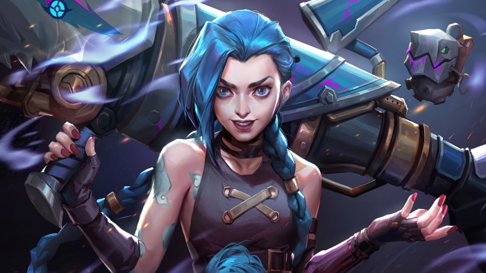 Jinx from Arcane with her cannon