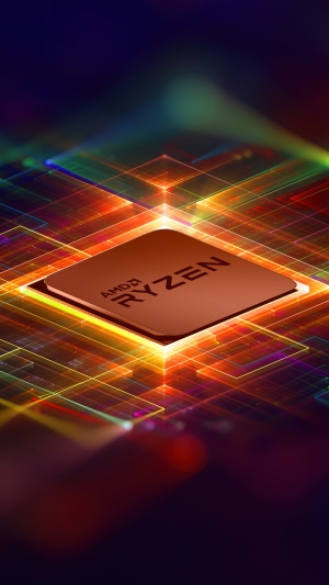 AMD Ryzen CPU on a circuit board