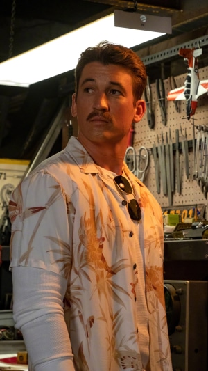 Miles Teller as Bradley 'Rooster' Bradshaw in Top Gun: Maverick