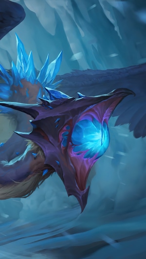 Dragon with blue crystals from Legends of Runeterra
