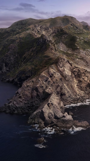 macOS Big Sur mountains and ocean landscape