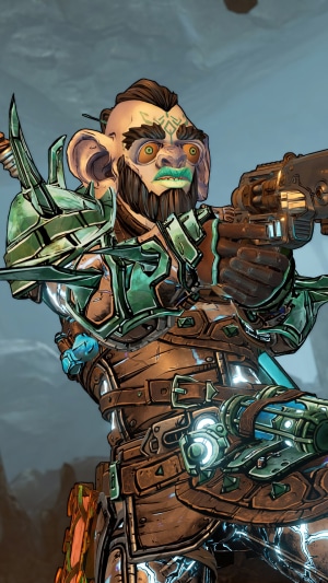 Tiny Tina's Wonderlands character with gun