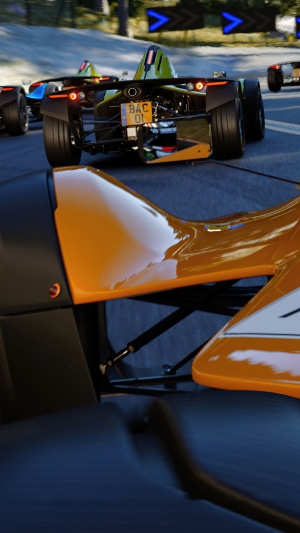 Cars racing in Gran Turismo 7
