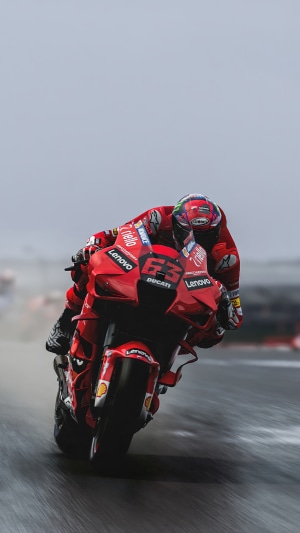 Francesco Bagnaia on a Ducati motorcycle