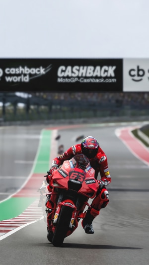 Francesco Bagnaia on Ducati MotoGP Motorcycle
