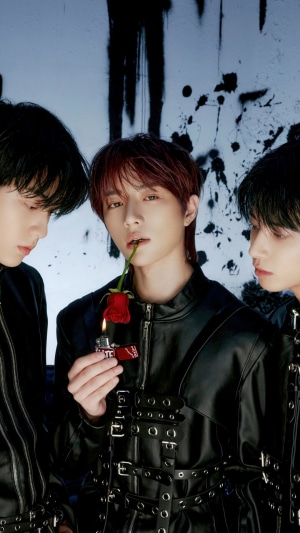 TXT Beomgyu with a rose and lighter