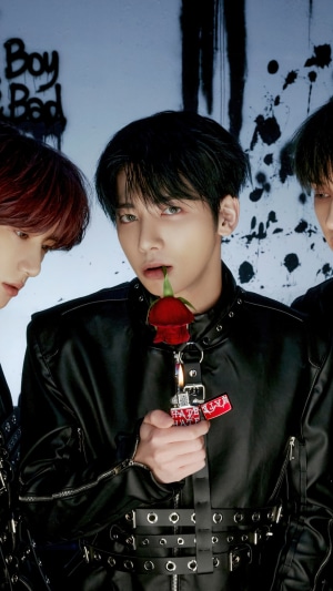Taehyun from TXT in Good Boy Gone Bad concept