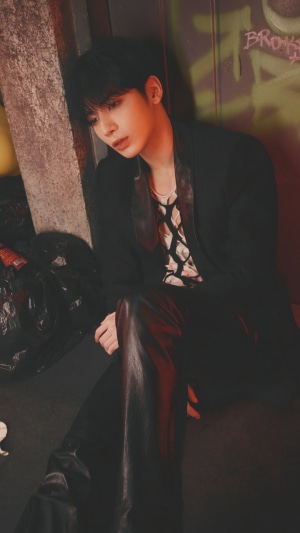 Taehyun from TXT in Good Boy Gone Bad concept