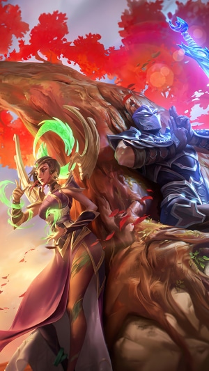 Karma and Shen from League of Legends