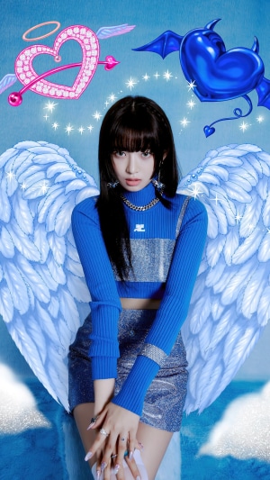 Rei from IVE with Angelic and Demonic Hearts