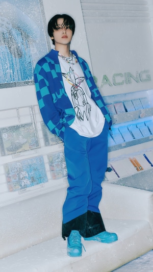 Haechan from NCT DREAM in Glitch Mode concept