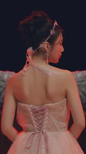 Joy from Red Velvet wearing a corset dress