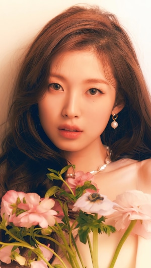 Arin from Oh My Girl with flowers