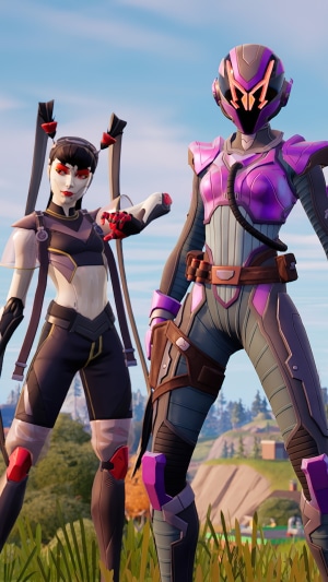 Two female characters from Fortnite