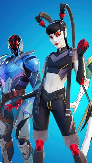 Fortnite characters in a promotional image