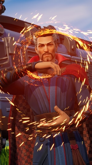 Doctor Strange from Fortnite casting a spell