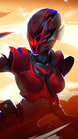 Fortnite Character in Red Armor