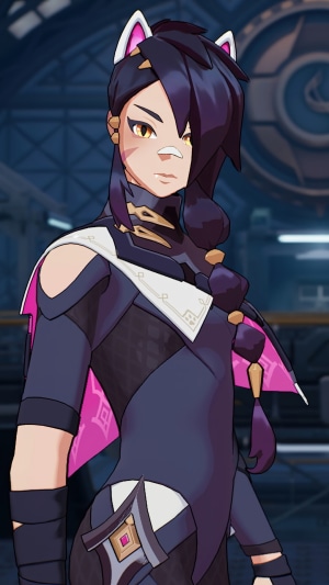 Character with cat ears from Fortnite