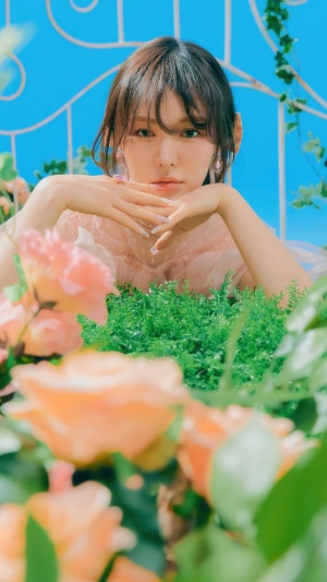 Wendy from Red Velvet in a garden