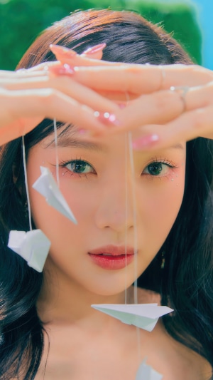 Joy from Red Velvet with paper airplanes