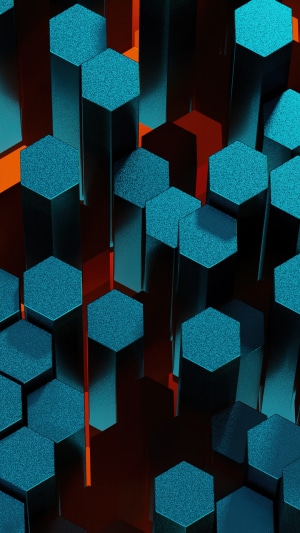 Abstract 3D Hexagons Digital Art