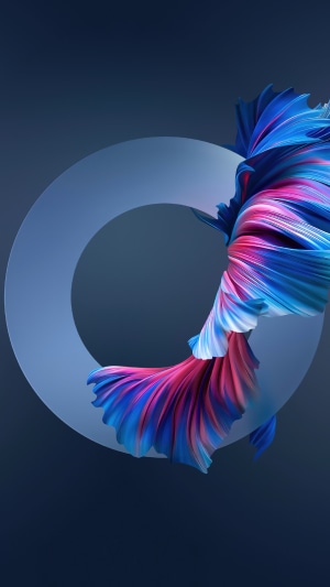Abstract digital art with colorful flowing shapes