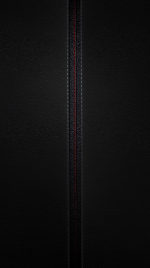 Black leather with red stitching