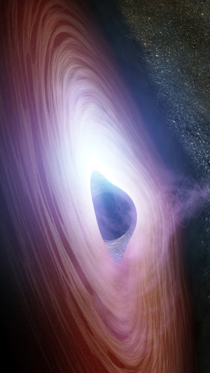 Black Hole with Accretion Disk in Deep Space
