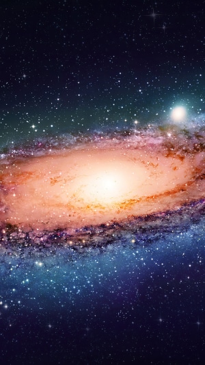 Spiral Galaxy in Deep Space with Stars