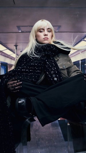 Billie Eilish in a fashion photoshoot