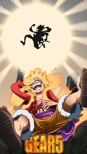 Monkey D. Luffy Gear 5 from One Piece Anime Art