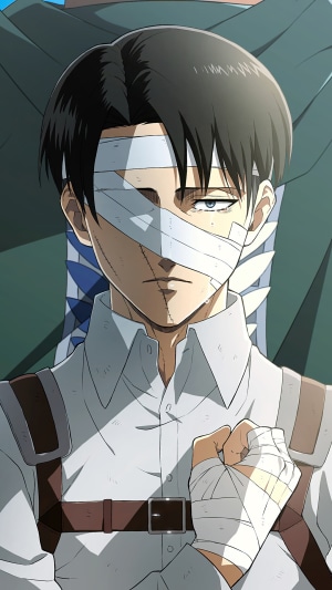 Levi Ackerman from Attack on Titan in Bandages