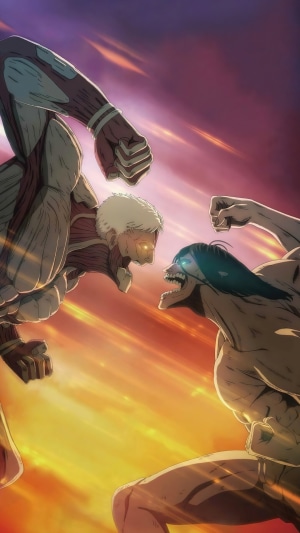 Attack Titan vs Armored Titan in Attack on Titan
