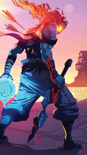 The Beheaded from Dead Cells with a glowing orb